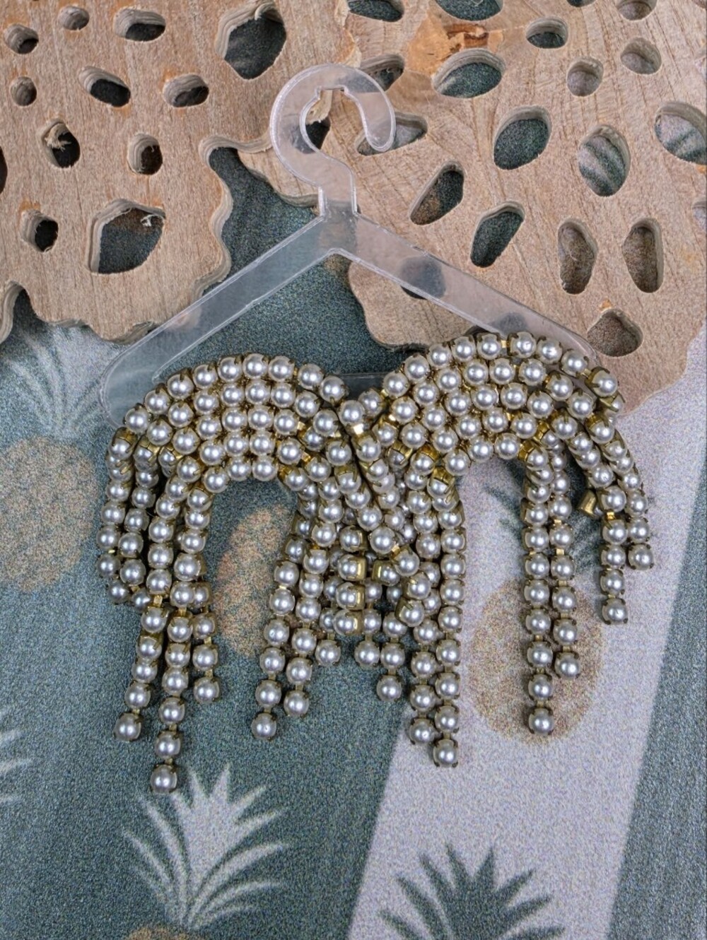 Feed Me Gems Elegant Pearl Cascade Drop Earrings